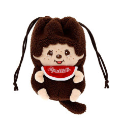 Japan Monchhichi Plush Drawstring Bag - Monchhichi-kun
