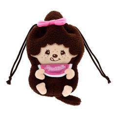 Japan Monchhichi Plush Drawstring Bag - Monchhichi-chan