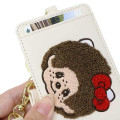 Japan Monchhichi × Sanrio Pass Case Card Holder & Reel - Ivory - 3