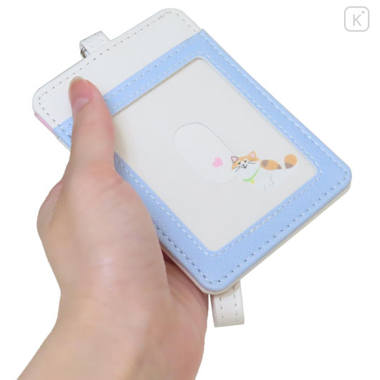 Japan Disney Pass Case Card Holder & Reel - Baymax : Heart Ivory - 2