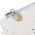 Japan Disney Pass Case Card Holder & Coin Case & Reel - Baymax : Heart Ivory - 4