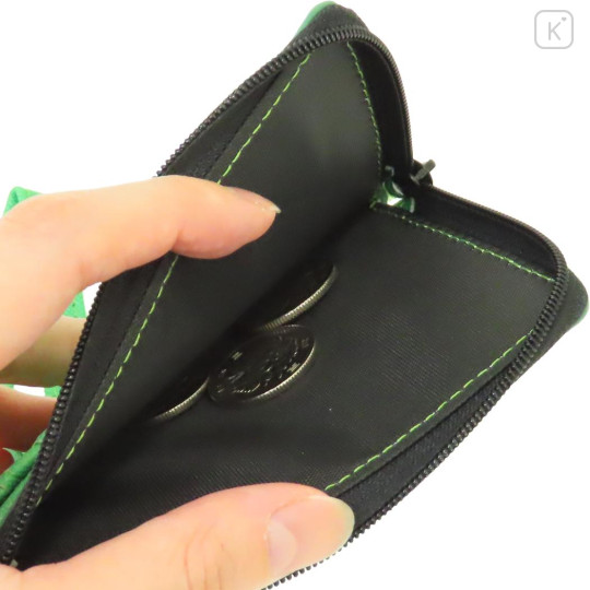 Japan Peanuts Pass Case Card Holder & Coin Case & Reel - Snoopy : Green - 3