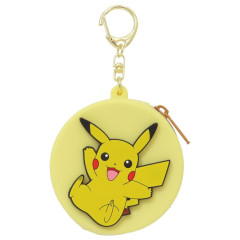 Japan Pokemon Silicone Mini Pouch Keychain - Pikachu : 3D Mascot