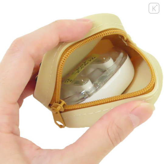 Japan Pokemon Silicone Mini Pouch Keychain - Eevee : 3D Mascot - 3