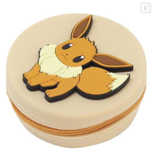 Japan Pokemon Silicone Mini Pouch Keychain - Eevee : 3D Mascot - 4