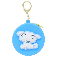 Japan Crayon Shin-chan Silicone Mini Pouch Keychain - Shiro : 3D Mascot