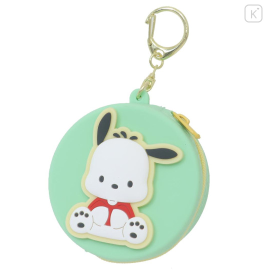 Japan Sanrio Silicone Mini Pouch Keychain - Pochacco : 3D Mascot - 1
