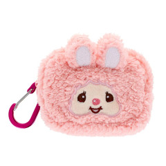 Japan Monchhichi Mascot Mini Pouch with Carabiner - Chimutan Face