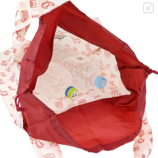 Japan Monchhichi × Sanrio Eco Shopping Bag & Bottom Plate - White - 3