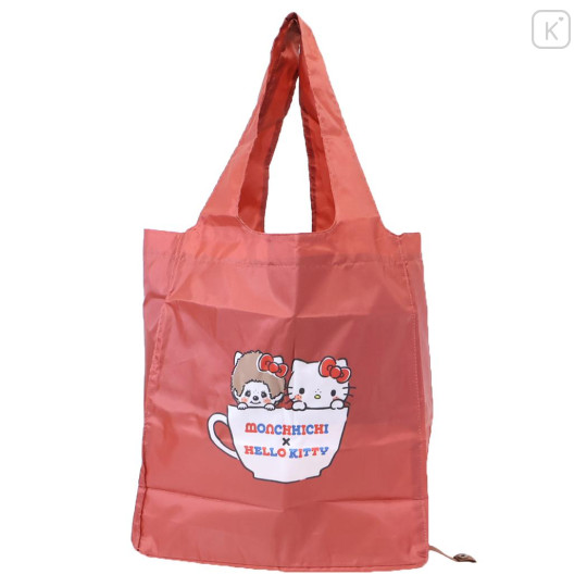 Japan Monchhichi × Sanrio Eco Shopping Bag & Bottom Plate - Red - 1