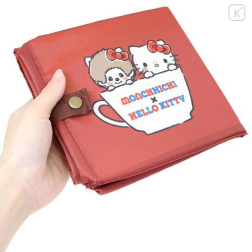 Japan Monchhichi × Sanrio Eco Shopping Bag & Bottom Plate - Red - 4