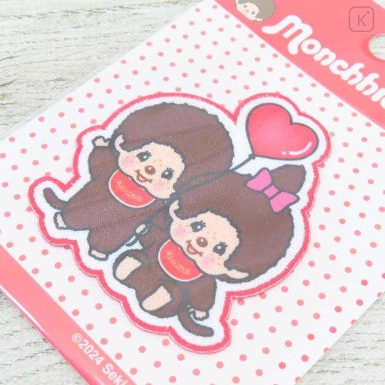 Japan Monchhichi Versatile Iron-On and Sticker Patch - Heart Balloon - 2