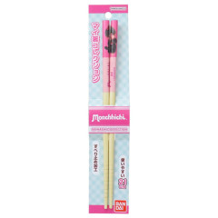 Japan Monchhichi Bamboo Chopsticks 21cm - Monchhichi-chan Pink