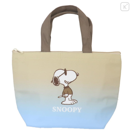 Japan Peanuts Insulated Cooler Lunch Bag - Snoopy : Joe Cool Beige Blue - 1
