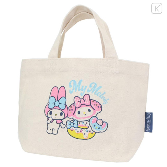 Japan Sanrio Mini Tote Bag - My Melody : Fancy Donut - 1