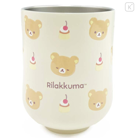 Japan San-X Insulated Stainless Steel Tumbler Cup - Rilakkuma : Food Pudding - 1