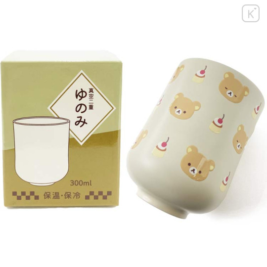 Japan San-X Insulated Stainless Steel Tumbler Cup - Rilakkuma : Food Pudding - 3