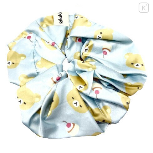Japan San-X Hair Scrunchie - Rilakkuma : Food Pudding Blue - 1