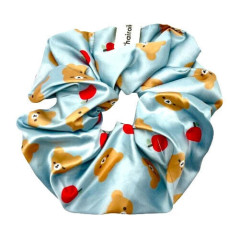 Japan San-X Hair Scrunchie - Chairoikoguma : Food Blue