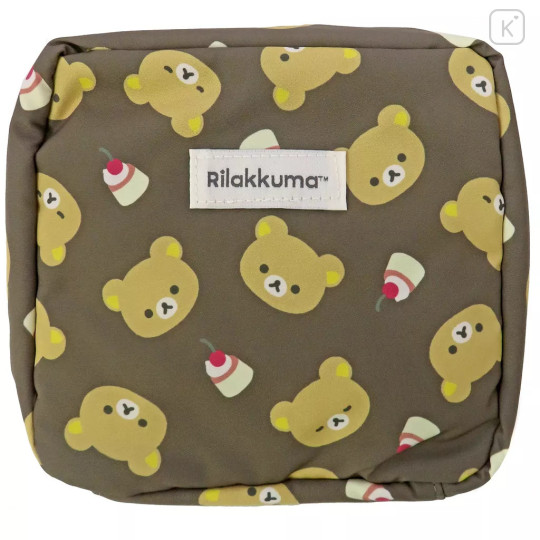 Japan San-X Vertical Cosmetic Pouch - Rilakkuma : Food Pudding - 1