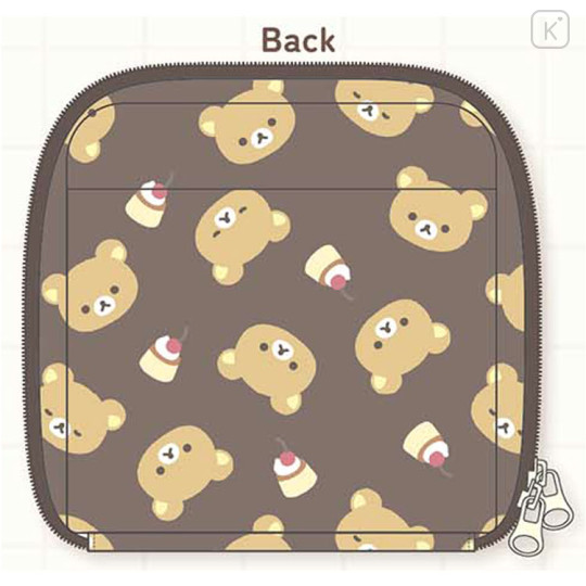 Japan San-X Vertical Cosmetic Pouch - Rilakkuma : Food Pudding - 2