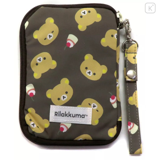 Japan San-X Passport Holder Multi Accessory Case - Rilakkuma : Food Pudding - 1