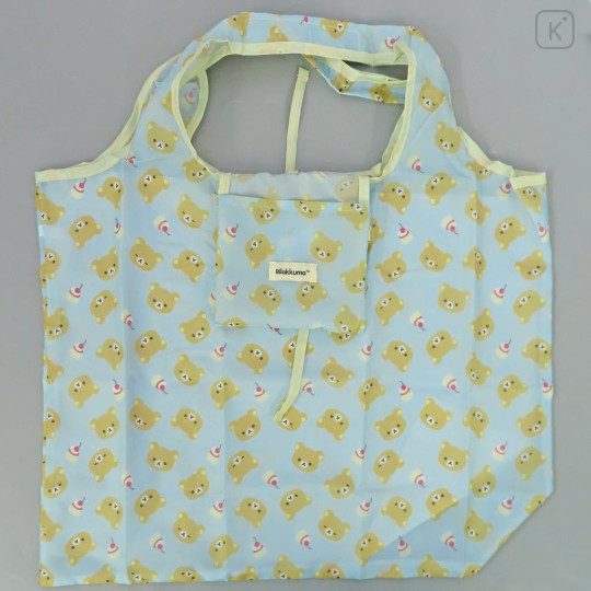 Japan San-X Large Eco Shopping Bag - Rilakkuma : Food Pudding - 1