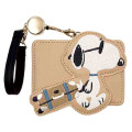 Japan Peanuts Pass Case Card Holder & Reel - Snoopy : Have A Good Journey Joe Cool - 1