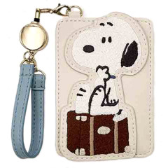 Japan Peanuts Pass Case Card Holder & Reel - Snoopy : Have A Good Journey