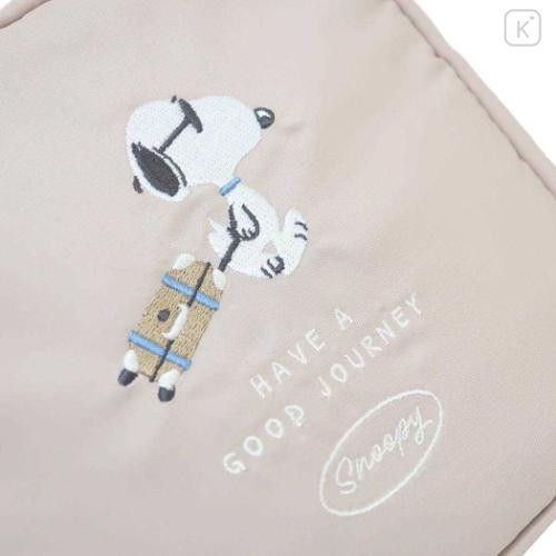 Japan Peanuts Vertical Cosmetic Pouch - Snoopy : Have A Good Journey Joe Cool - 4