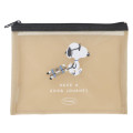 Japan Peanuts Flat Mesh Pouch - Snoopy : Have A Good Journey Joe Cool - 1