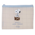 Japan Peanuts Flat Mesh Pouch - Snoopy : Have A Good Journey - 1