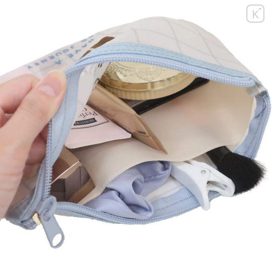 Japan Peanuts Flat Mesh Pouch - Snoopy : Have A Good Journey - 3