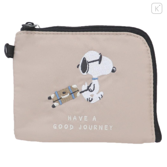 Japan Peanuts Compact Wallet - Snoopy : Have A Good Journey Joe Cool - 1