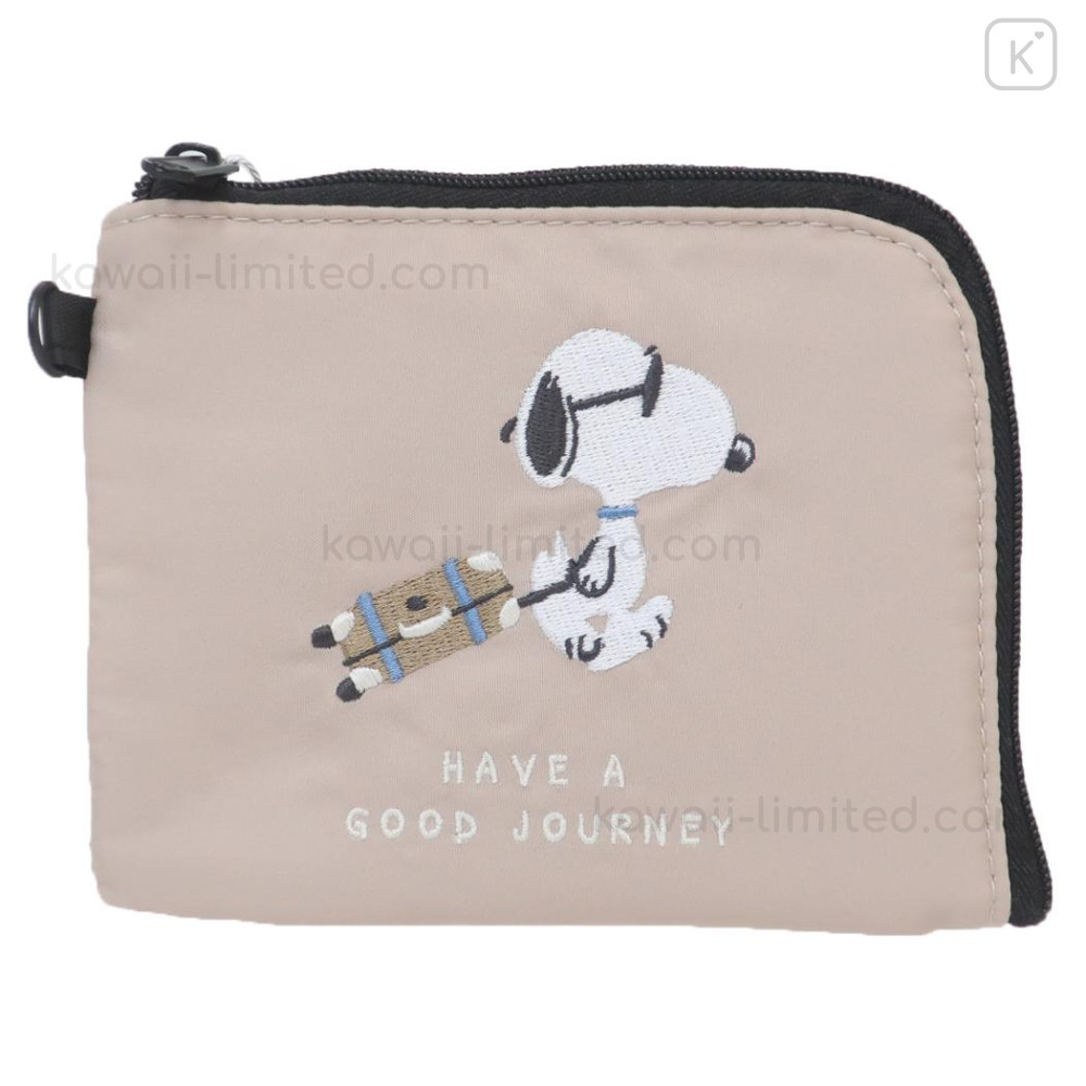Japan Peanuts Compact Wallet - Snoopy : Have A Good Journey