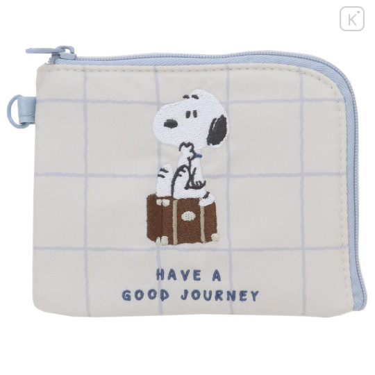Japan Peanuts Compact Wallet - Snoopy : Have A Good Journey - 1