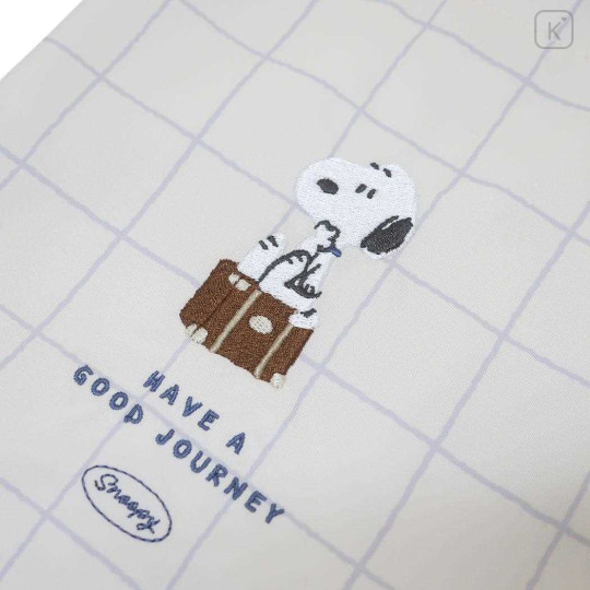 Japan Peanuts Embroidered Drawstring Bag - Snoopy : Have A Good Journey - 3