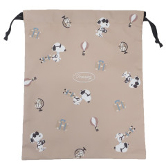 Japan Peanuts Drawstring Bag (L) - Snoopy : Have A Good Journey Joe Cool
