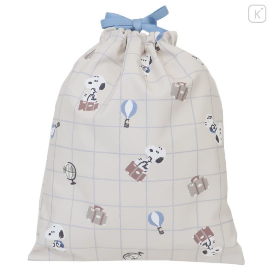 Japan Peanuts Drawstring Bag (L) - Snoopy : Have A Good Journey - 2