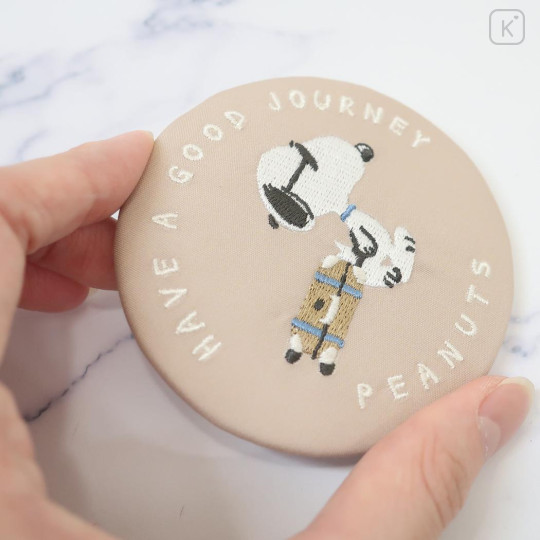 Japan Peanuts Can Mirror - Snoopy : Have A Good Journey Joe Cool - 2