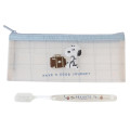 Japan Peanuts Toothbrush & Pouch Set - Snoopy : Have A Good Journey - 1