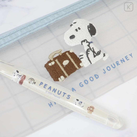 Japan Peanuts Toothbrush & Pouch Set - Snoopy : Have A Good Journey - 3