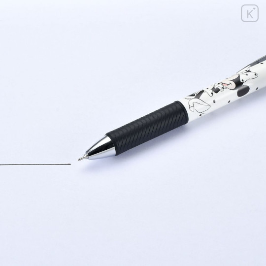Japan Disney Store EnerGel Gel Pen - Minnie : Heart Black White - 6