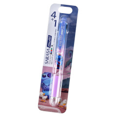 Japan Disney Sarasa Multi 4+1 Gel Pen & Mechanical Pencil - Stitch : Sunset
