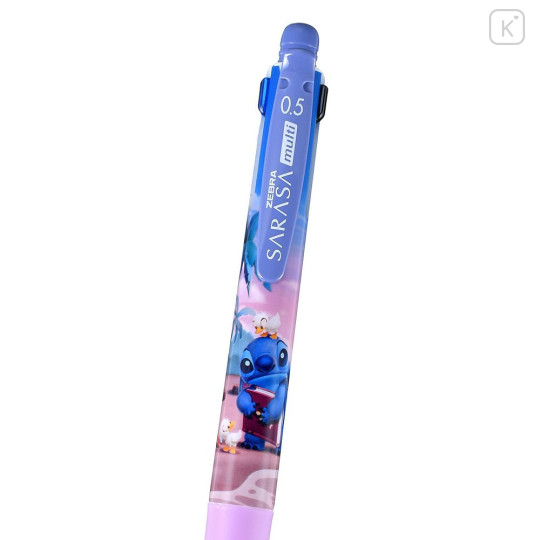 Japan Disney Sarasa Multi 4+1 Gel Pen & Mechanical Pencil - Stitch : Sunset - 4