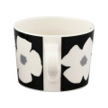 Japan Moomin Ceramic Mug - Hattifatteners : Flower Black White - 2