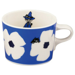 Japan Moomin Ceramic Mug - Snufkin : Flower Blue White
