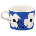 Japan Moomin Ceramic Mug - Snufkin : Flower Blue White - 3