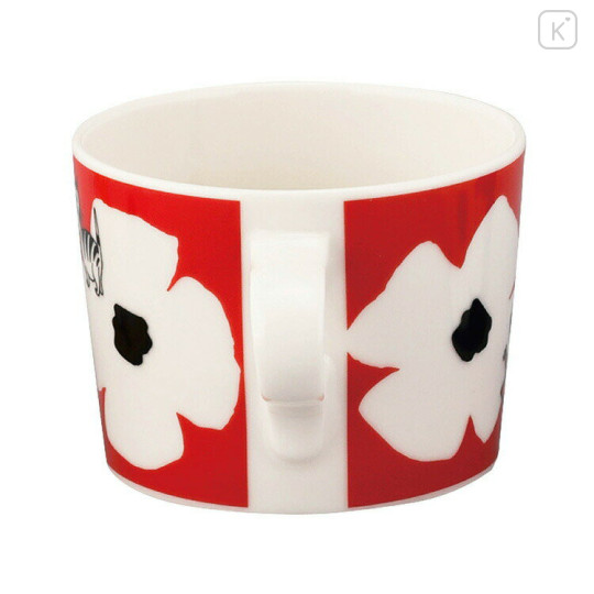 Japan Moomin Ceramic Mug - Little My : Flower Red White - 2