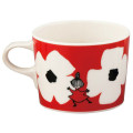Japan Moomin Ceramic Mug - Little My : Flower Red White - 3